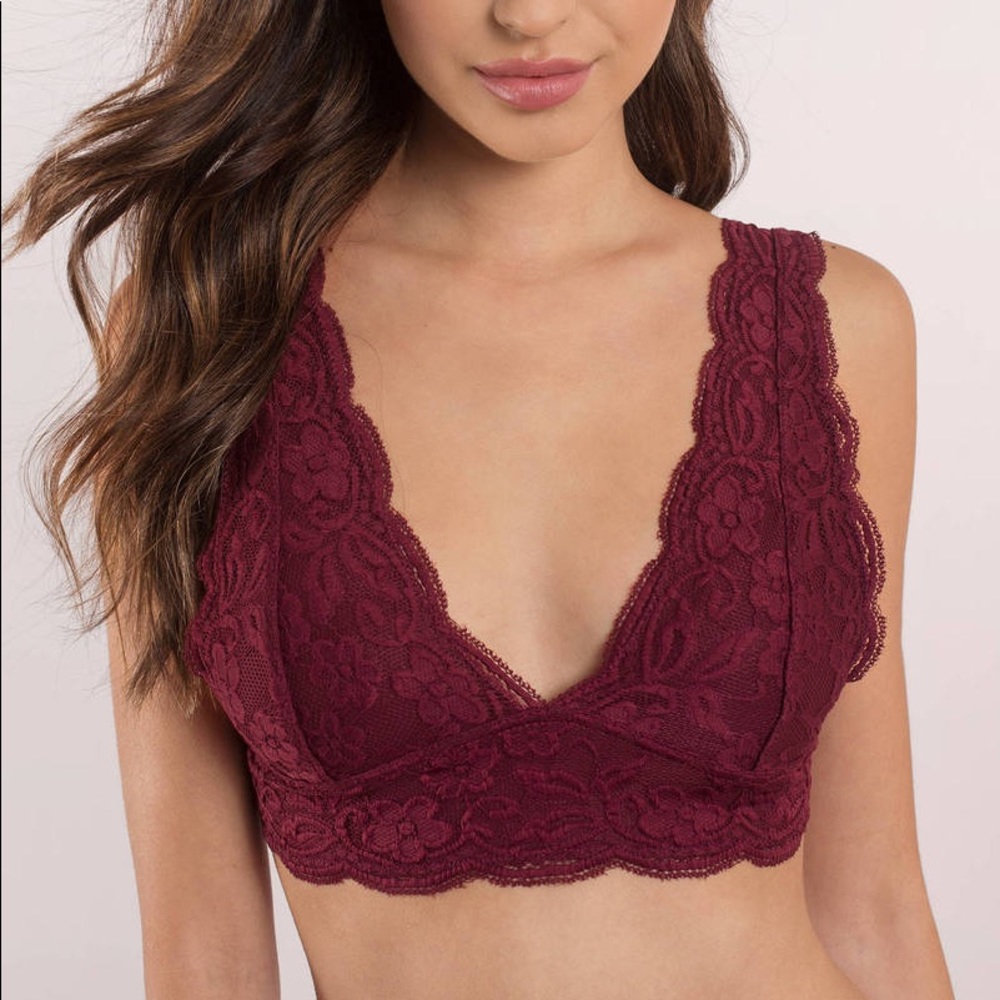 Maroon Lace Bralette from Victoria’s Secret - Picture 1 of 3